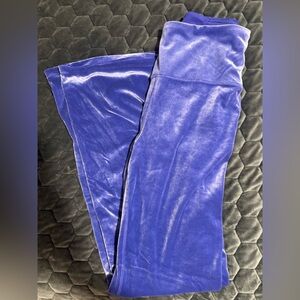 Athleta Purple Velvet Flare Pants